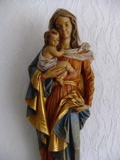Madonnenfigur mit Kind Gesamthöhe 71 cm
