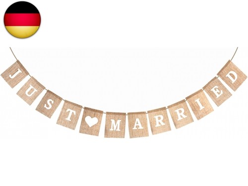 Just married girlande hochzeit - just,