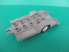Lego Duplo Auto Anhänger Autotransporter Lafette Auffahrrampe grau 2320(030322L)