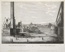 Rom Gesamtansicht Original Kupferstich Ruga 1820