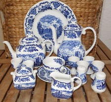 ENOCH WEDGWOOD ⚜️ Royal homes of Britain, blau Kaffeeservice - Teile zur Auswahl