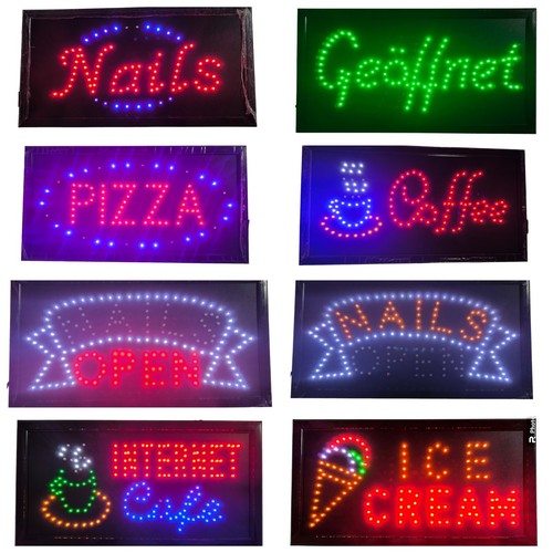 Led schild coffee pizza - led,