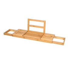 Bambus Badewannenablage Wannenablage Ausziehbar Badewannenbrett 50-85x18x4 cm
