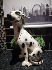 Vintage Dalmatiner Hund Figur Statue 60er Jahre, großer Keramik Hund.