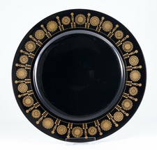 Rosenthal Variation Sonne schwarz Porcelaine Noire - Speise Platzteller 28,5 cm 