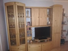 Wohnwand Massiv Holz Erle