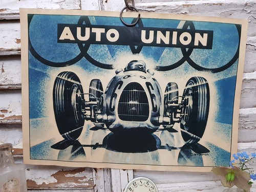 Alter druck werbeplakat auto - alter,