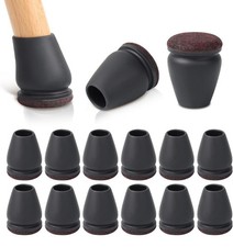 RCHYFEED Schwarz Schutzkappen, 24 Stück Schutzkappen für Rund, Stuhlbeine28-32mm