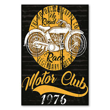 Postereck 2174 Poster Leinwand Plakat, Motor Club Motorrad Rennen Maschine