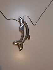 Delphin Kette Schlangenkette 74cm Lang Metallisch Glänzend 11cm groß