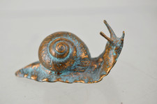 SÜßE BRONZE FIGUR - KLEINE SCHNECKE MIT SCHNECKENHAUS