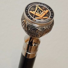 Silberner Holz  Gehstock