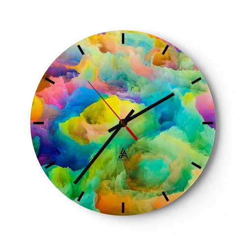 Modern wanduhr 30x30cm rund - modern,