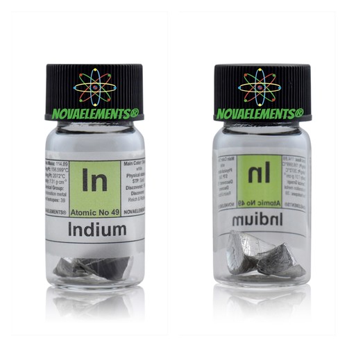 Indium metall element - , 49