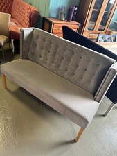 Polsterbank Marie, 150 cm breit , Steppung, Küchenbank, Velour Grau