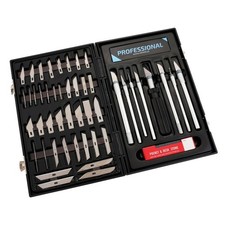 Modellbau Skalpell Messer Set 56tlg Präzisions Schneidwerkzeuge mit Koffer