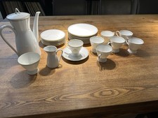 Rosenthal Form 2000 Goldrand Kaffeegedeck mit Grau Gedeck 27 Teile Top Zustand