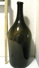 Große antike Flasche - 39cm - um 1850 , hoher Boden , Abriss