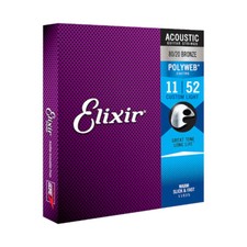 ELIXIR 11025 Polyweb 80/20 Bronze Custom Light ❘ Gitarrensaiten ❘ .011-.052