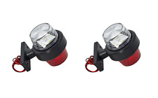 2x 24V LED Rot/Weiß Außenspiegel Positionsleuchten LKW Bus Van Traktor