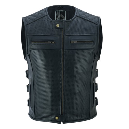 Herren motorrad leder weste - herren,