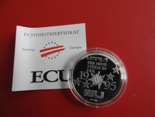 * Österreich 5 Ecu 1995 Silber PP * EU Beitritt  (Schub57)