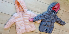2x Winterjacke für Mädchen Größe 86 und 92