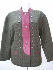 Leder Walter grün Schurwolle wunderschön klasse Damen Trachten Janker Gr.38