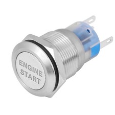 12V Wasserdicht Auto Motor Start Druckknopf Schalter Zündung Starter Silber