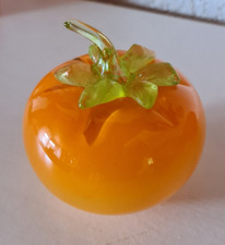 Glasobjekt Kürbis Deko Briefbeschwerer Glaskunst Obst Frucht