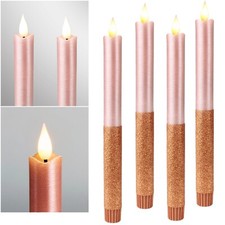 4er Set LED Stab-Kerze