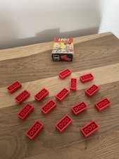 LEGO 218 Steine Rot Schachtel Mursten 50er & 60er Jahre BOX Vintage OVP