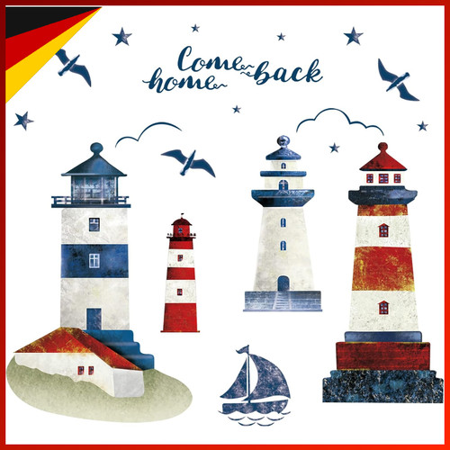 Wandtattoo leuchtturm nautisch - leuchtturm,