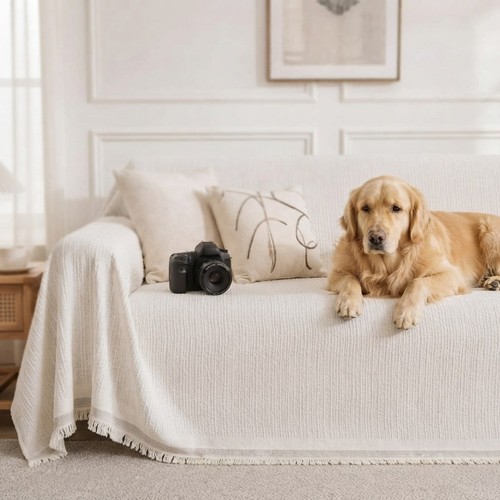 Luxuriöser beige chenille - luxuriöser,