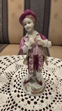 Porzellanfigur Unterweißbach Junger Mann im Rokoko-Stil mit Hut Vintage 41