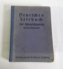 Deutsches Lesebuch für Mittelschulen Gedichtband altes Buch antik 