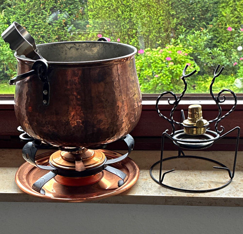 Kupfer fondue set für - fondue-set, 20
