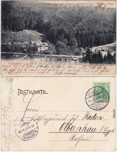 Ansichtskarte falkenstein - ansichtskarte,
