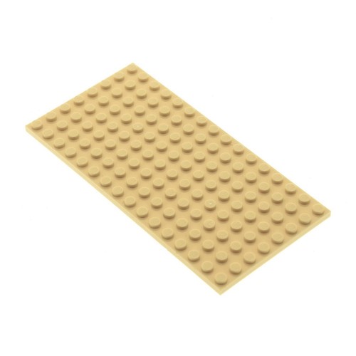 Lego bau platte 8x16 beige - 1x,