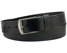 Ledergürtel schwarz 35mm