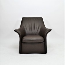 Vintage Loungesessel Fernseh 70er Designer Club Leder Relax Retro Braun bequem