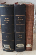 Reichsgesetzblatt / Reichsverwaltungsblatt [1937/1940] Originale. Nur für Studie