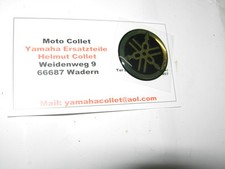 YAMAHA STIMMGABEL 2x EMBLEM 30mm   gold / schwarz  TANK VERKLEIDUNG 