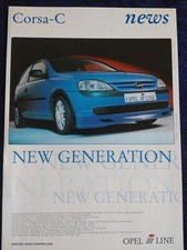 Opel Corsa C i-Line Prospekt 6.2001