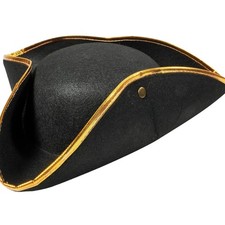 Piratenhut Schwarz für