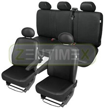 Sitzbezüge Schonbezüge SET QF für VW T4 Transporter Kunstleder schwarz