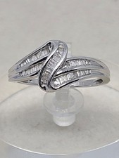 Diamantring 9 kt Weißgold