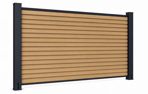 Wpc vorgartenzaun red cedar - red,