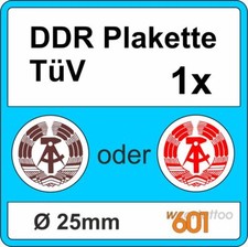 Plakette DDR Kennzeichen TÜV