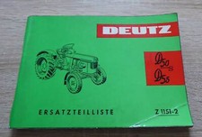 Deutz Schlepper D50S + D55 Ersatzteilliste